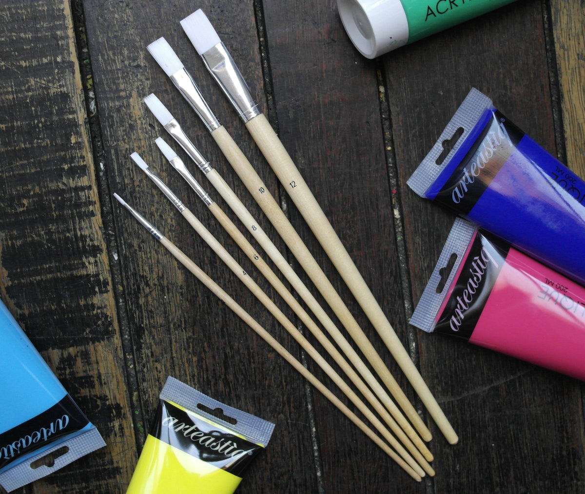 6-piece Nylon Paint Brush Set